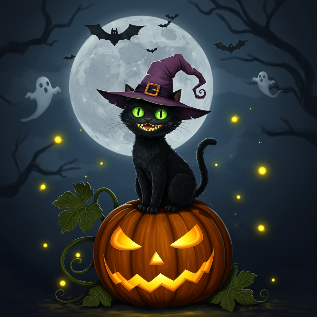 halloween cat pfp