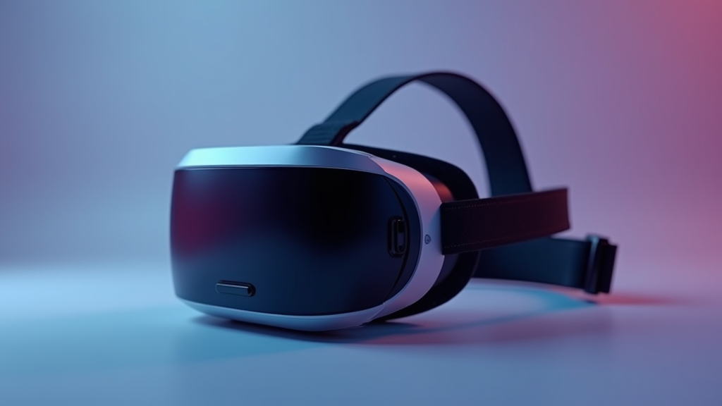 Virtual Reality Headset on a Modern Table