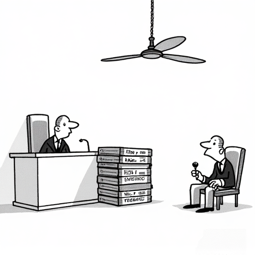 Jurors Review Videos in Diddy Trial single-panel cartoon