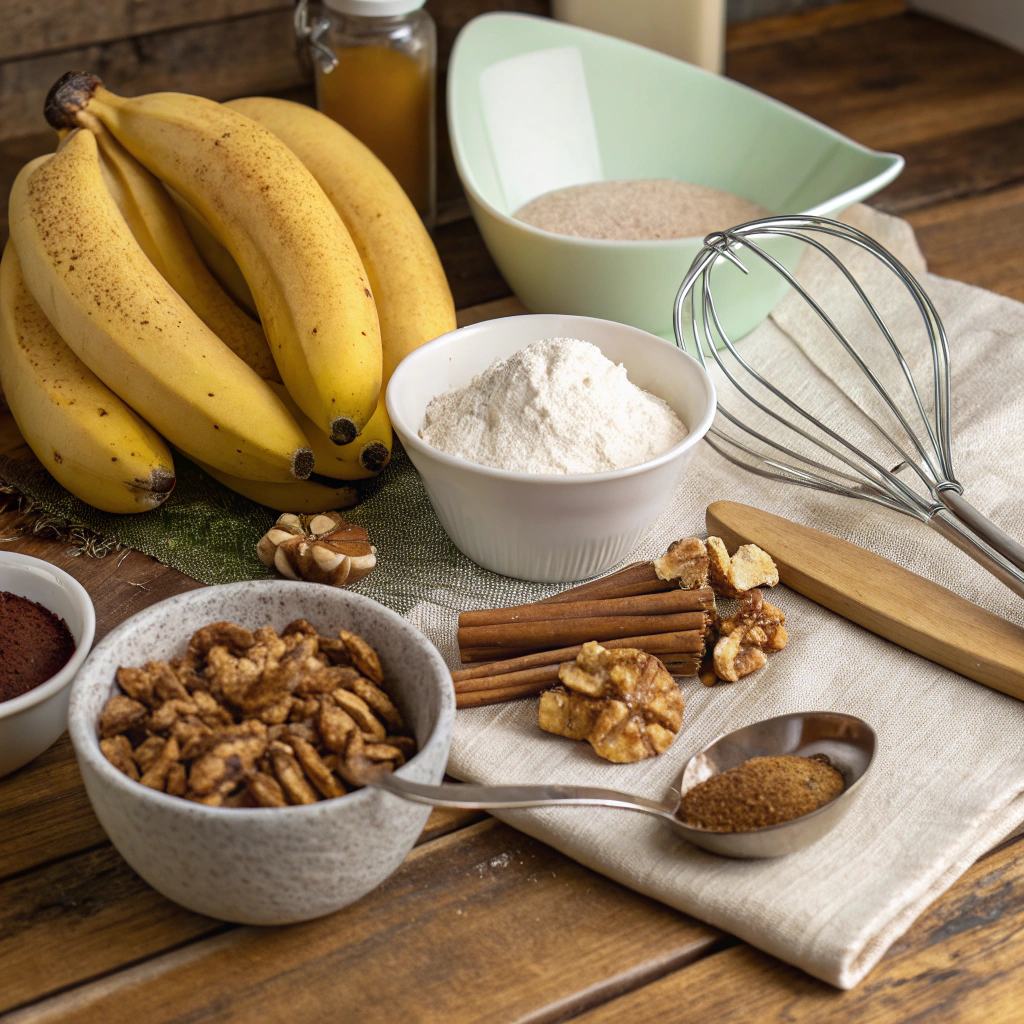 banana, cinnamon rolls, dough, filling, cream cheese icing ngredients