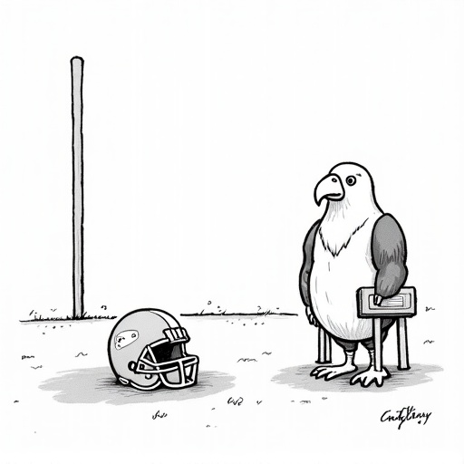 Eagles' Landon Dickerson Injured During Practice single-panel cartoon