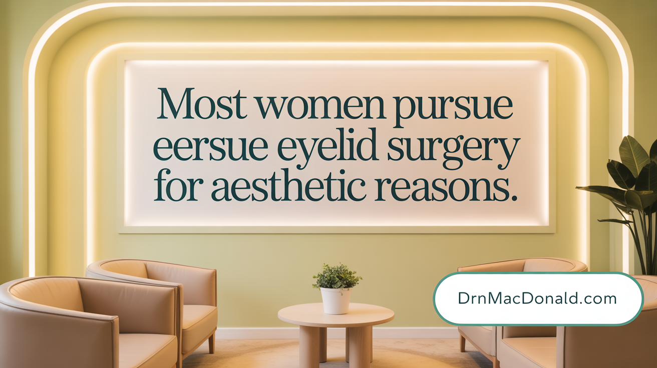 Most Women Pursue Eyelid Surgery for Aesthetic Reasons