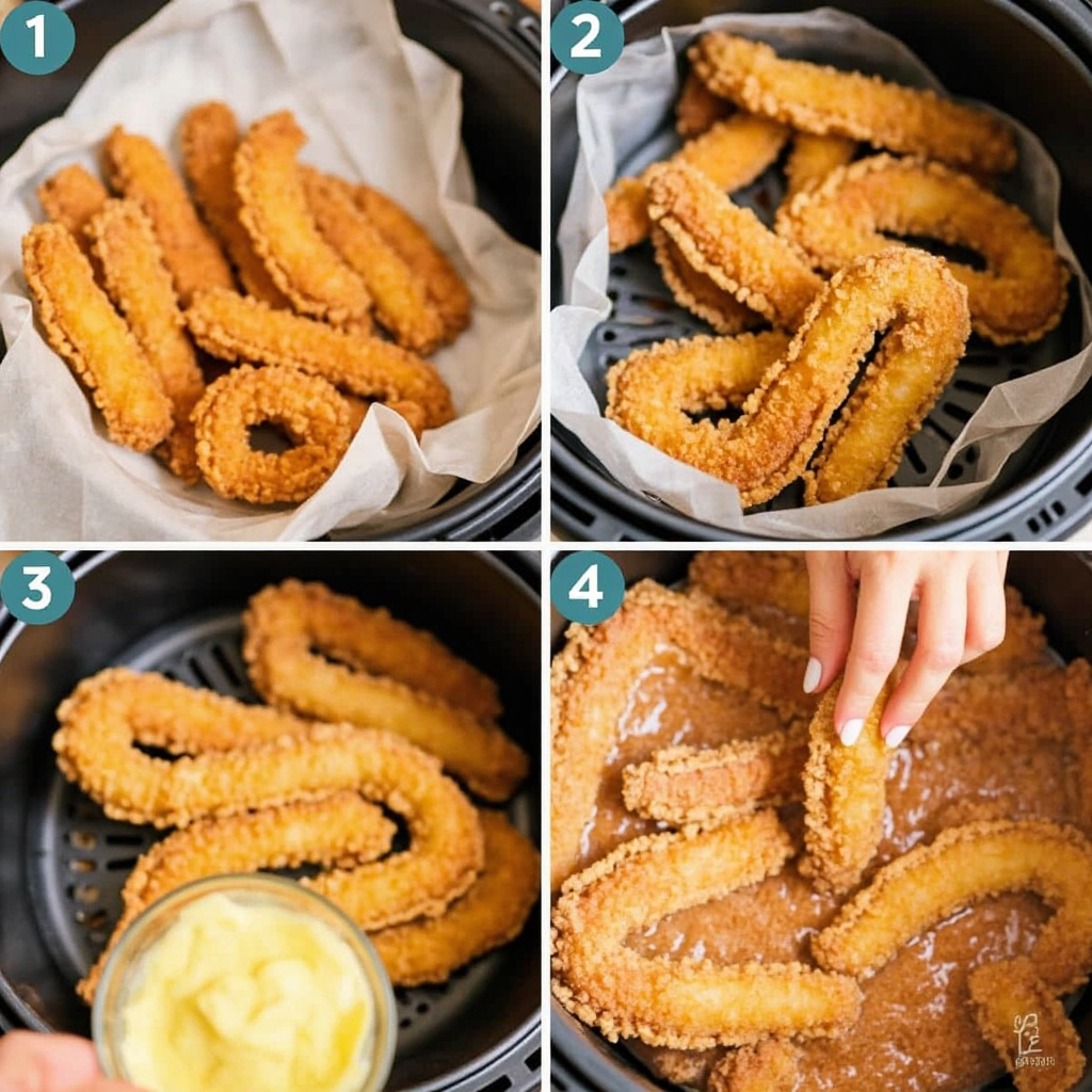 Making air fryer churros