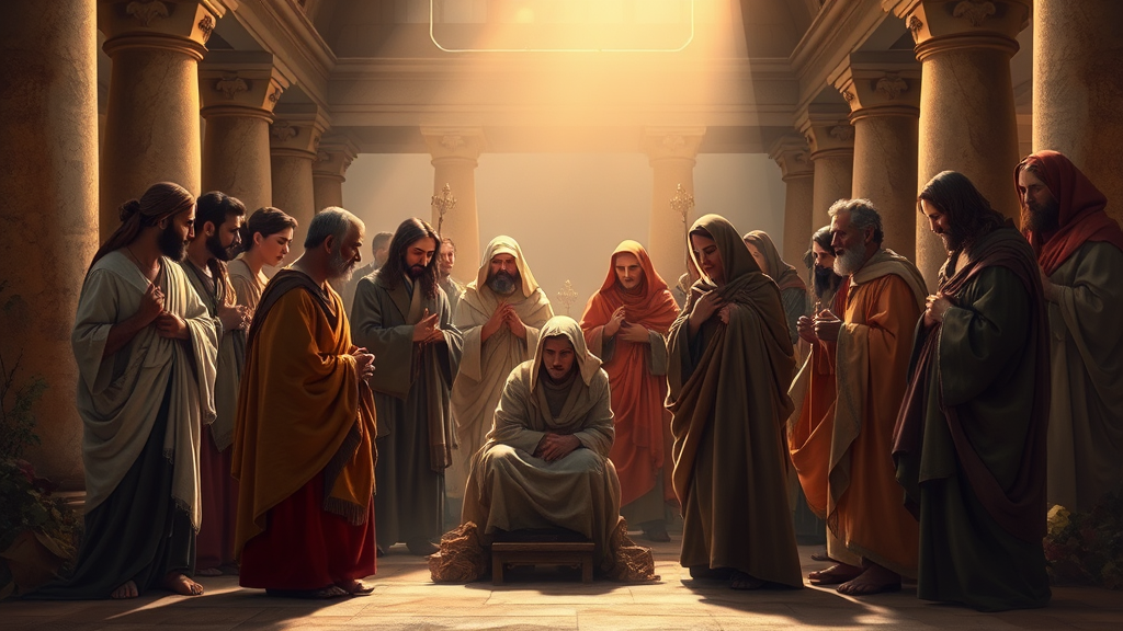 공동체와 국가에 헌신하는 사람들의 모습