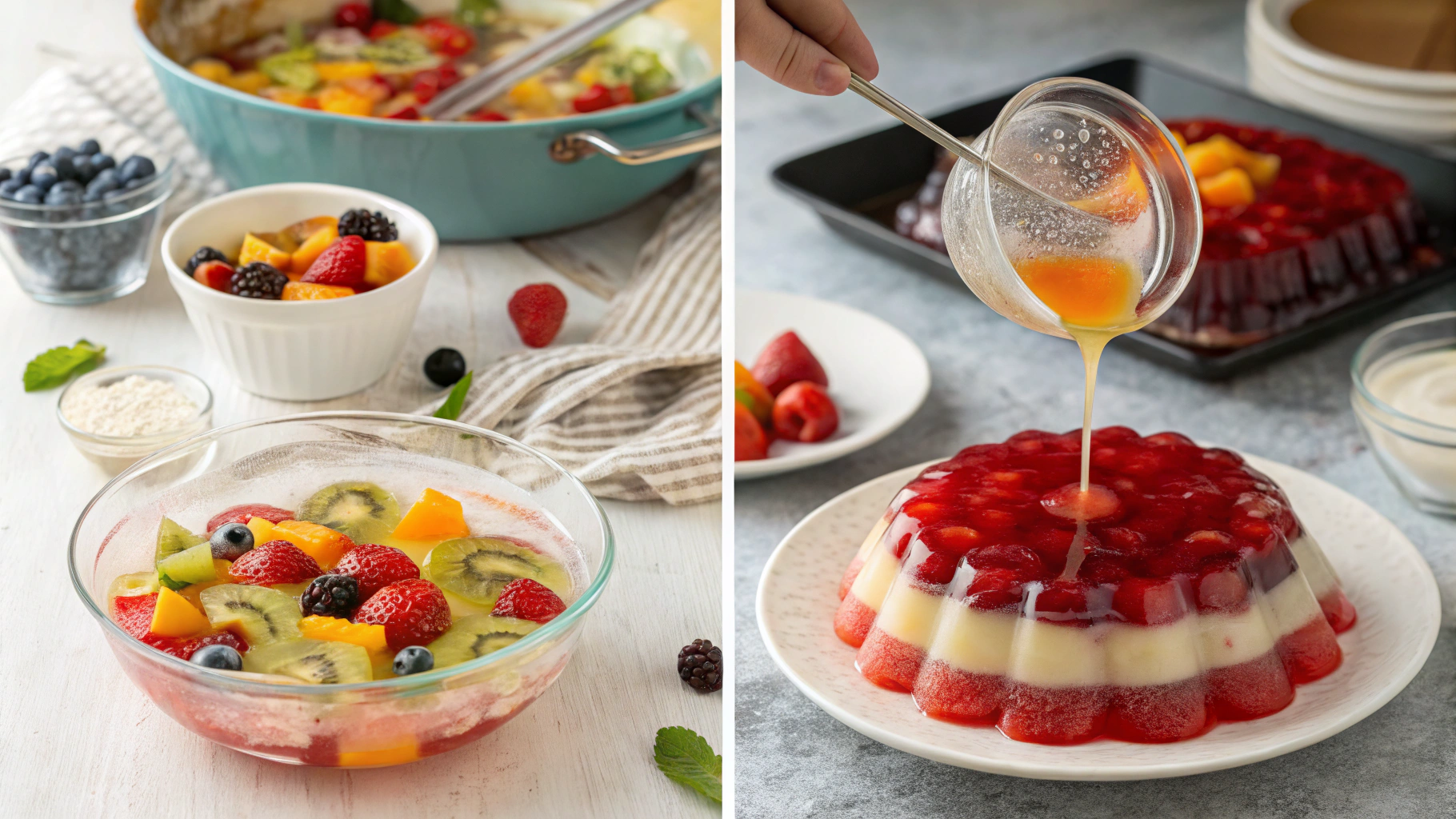 Preparing gelatin mixture