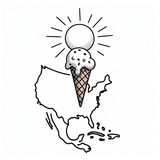 Heat Dome Causes Record Temperatures in Eastern U.S. single-panel cartoon
