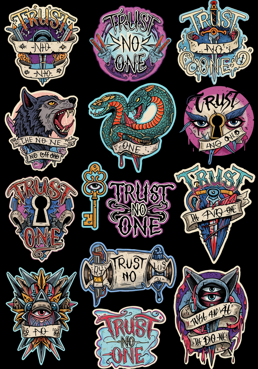 trust no one tattoo