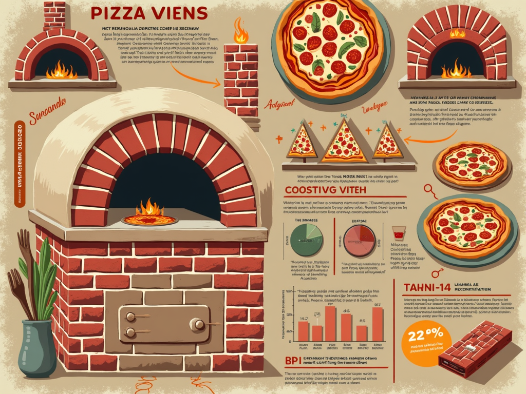 Modern Masonry Oven Cooking Pizza