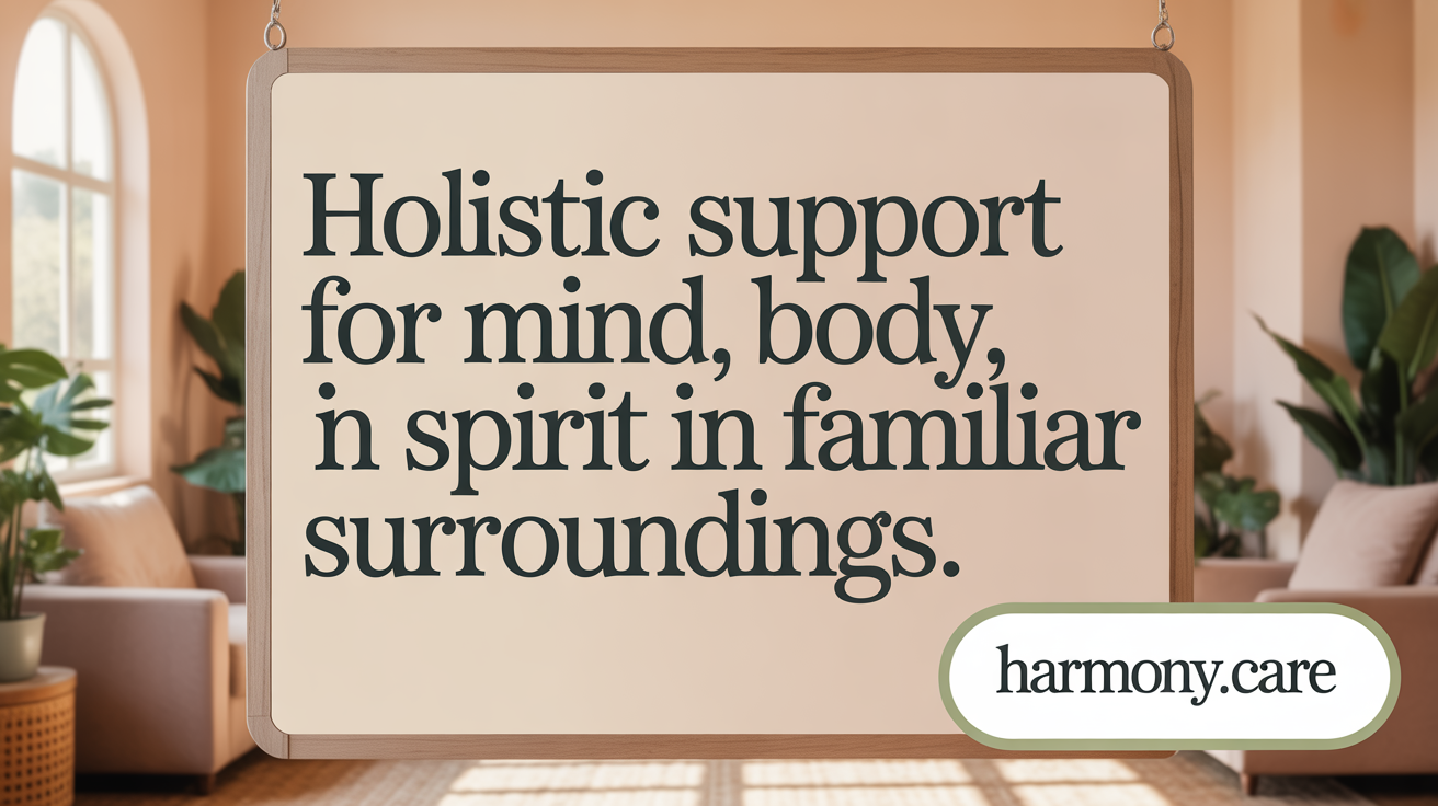 Holistic support for mind, body, and spirit in familiar surroundings.