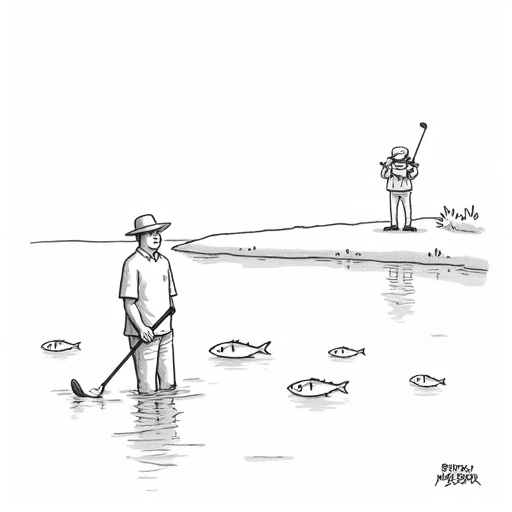 Tommy Fleetwood Loses Lead at FedEx St. Jude Championship single-panel cartoon