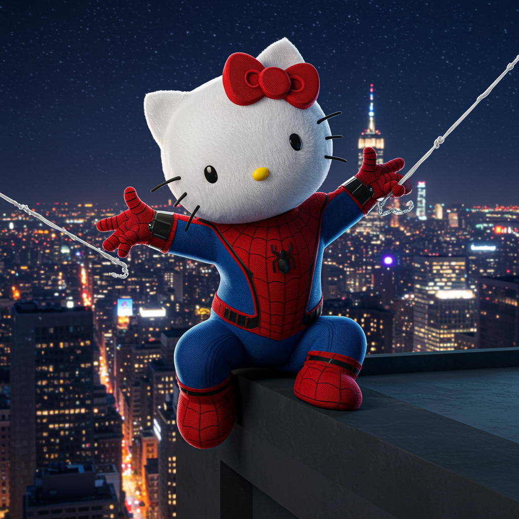 hello kitty and spiderman pfp