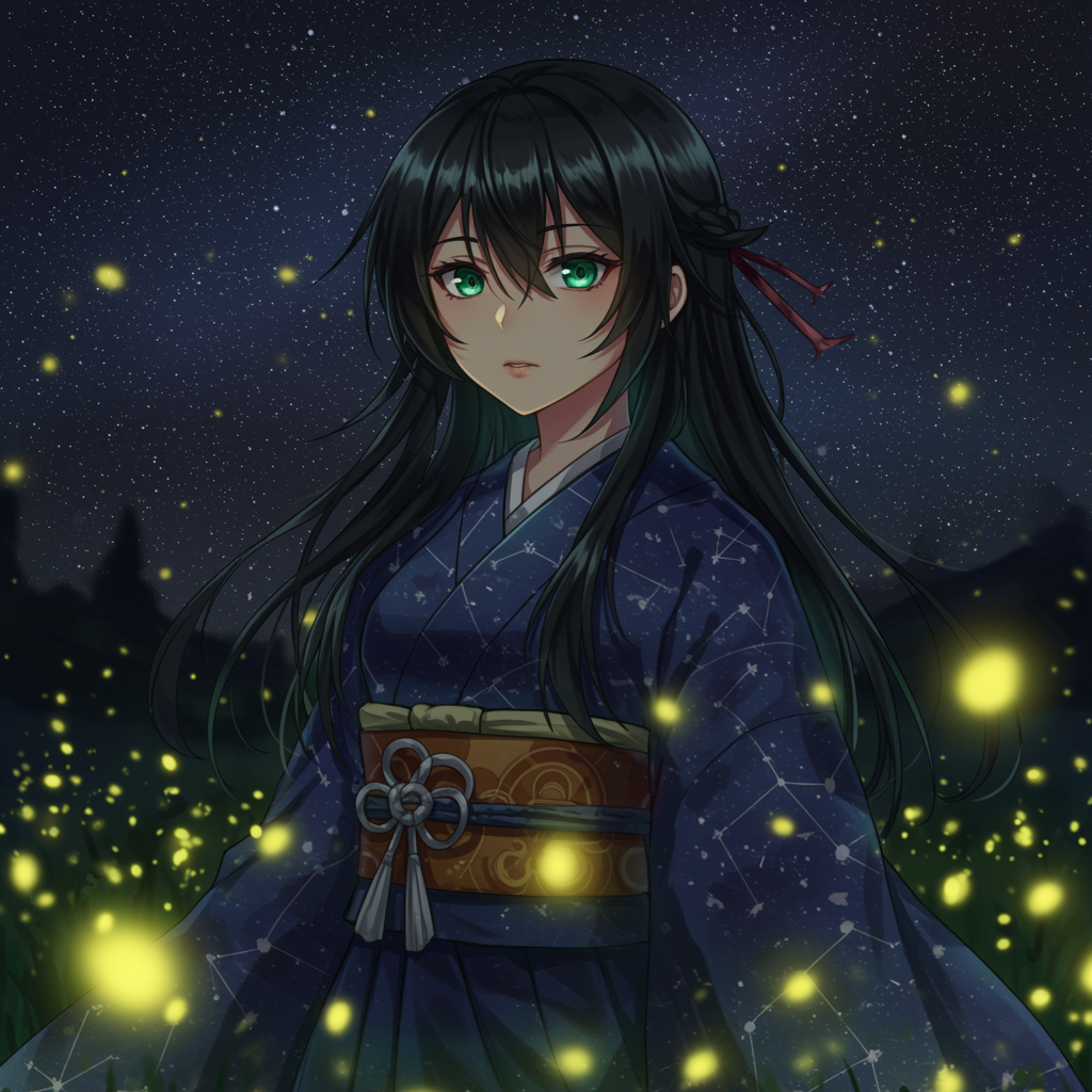 anime girl pfp black hair