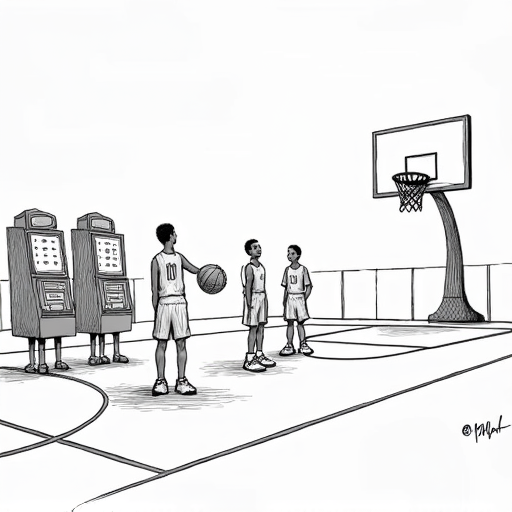 Federal Investigation into NBA Player Over Gambling Issues single-panel cartoon
