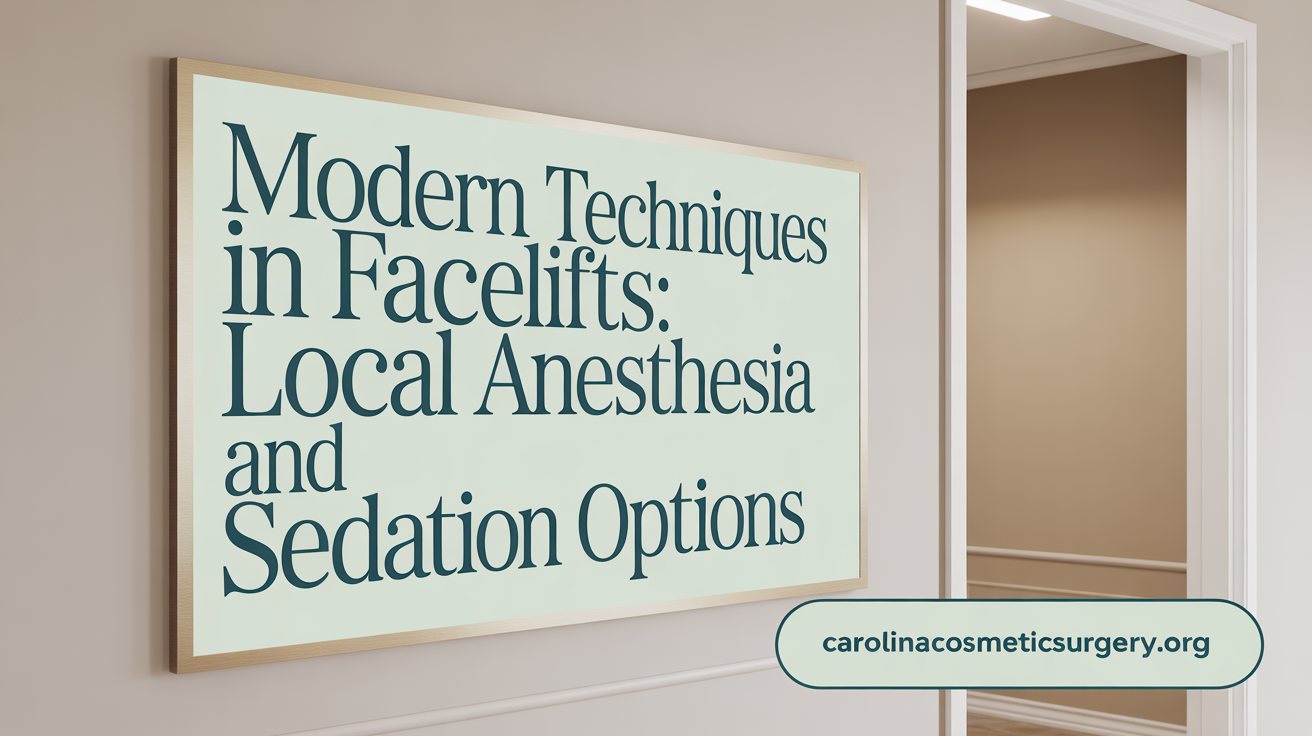 Modern Techniques in Facelifts: Local Anesthesia and Sedation Options
