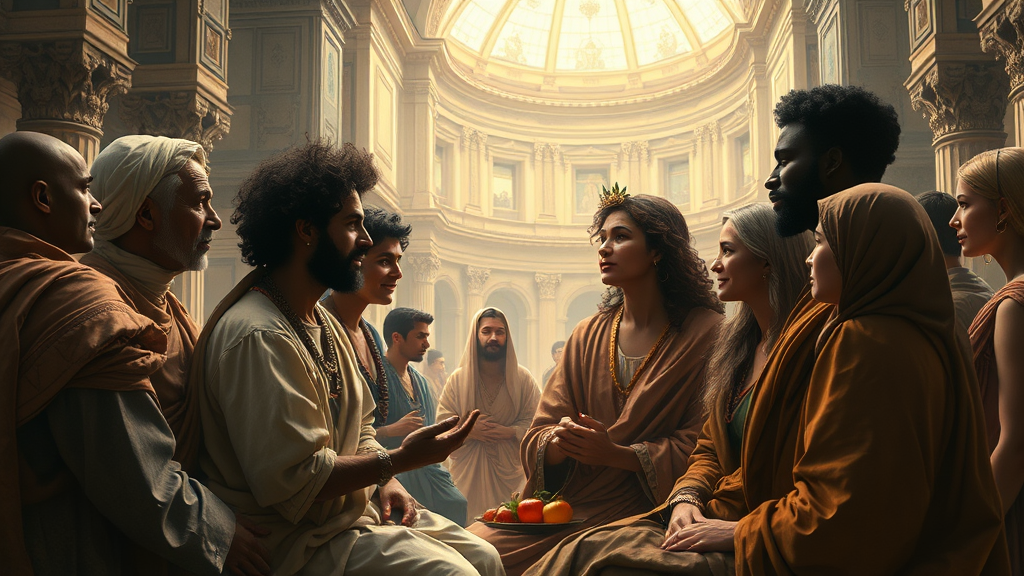 건강과 균형을 표현한 그림