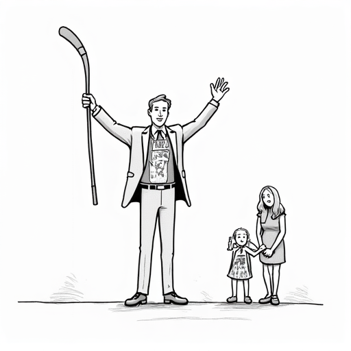 OHL Defenseman Honors Late Mother at Draft single-panel cartoon