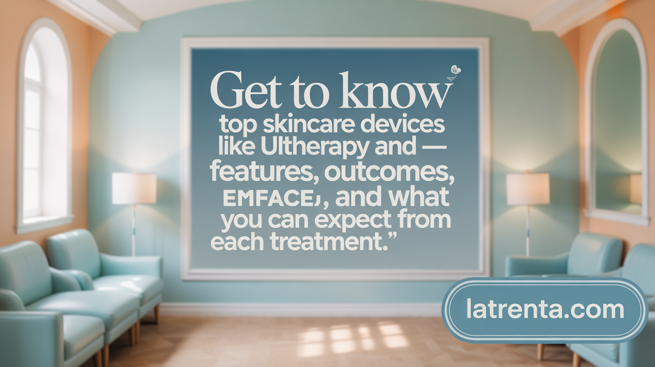 Get to know top devices like Ultherapy and EMFace—features, outcomes, and what you can expect from each treatment.