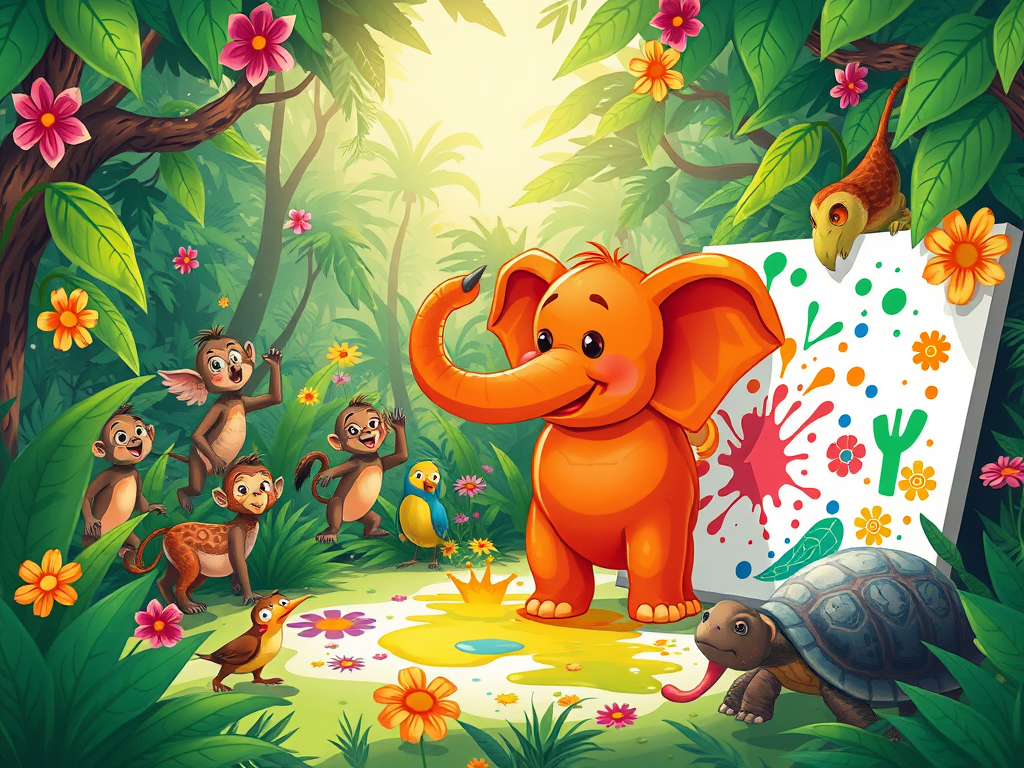 Tommy the Tomato Elephant's Magical Mural