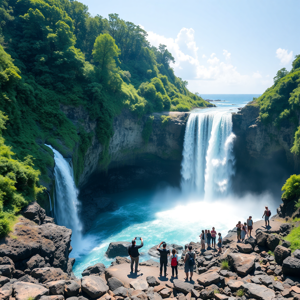 Witnessing Jeongbang Waterfall