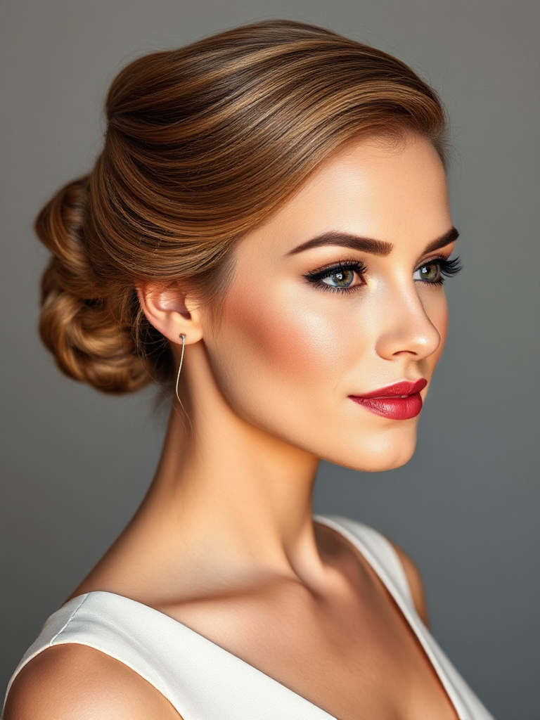 Vintage Updo with Waves