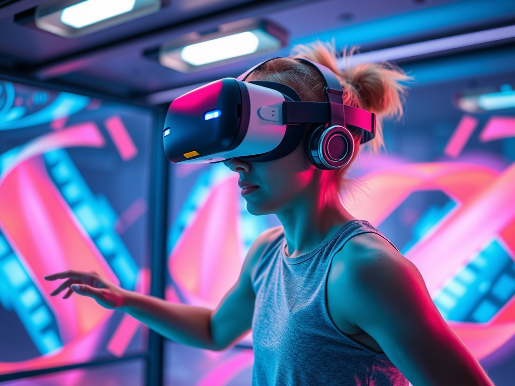 تصویری واقع‌گرایانه و باکیفیت از لوگوی متا با پس‌زمینه انتزاعی از فناوری واقعیت مجازی و شبکه‌های متصل، نمادی از استراتژی Meta VR Acquisition و گسترش آن در فضای دیجیتال