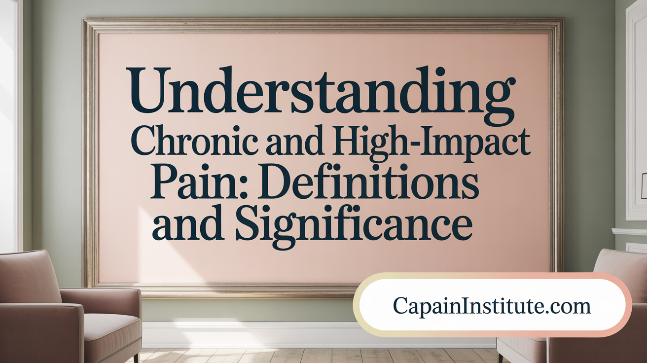 Understanding Chronic and High-Impact Pain: Definitions and Significance