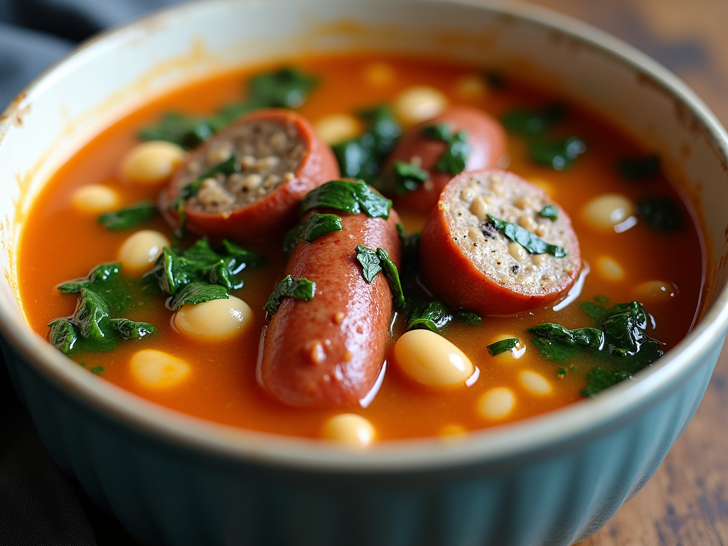 Spinach Sausage White Bean Soup