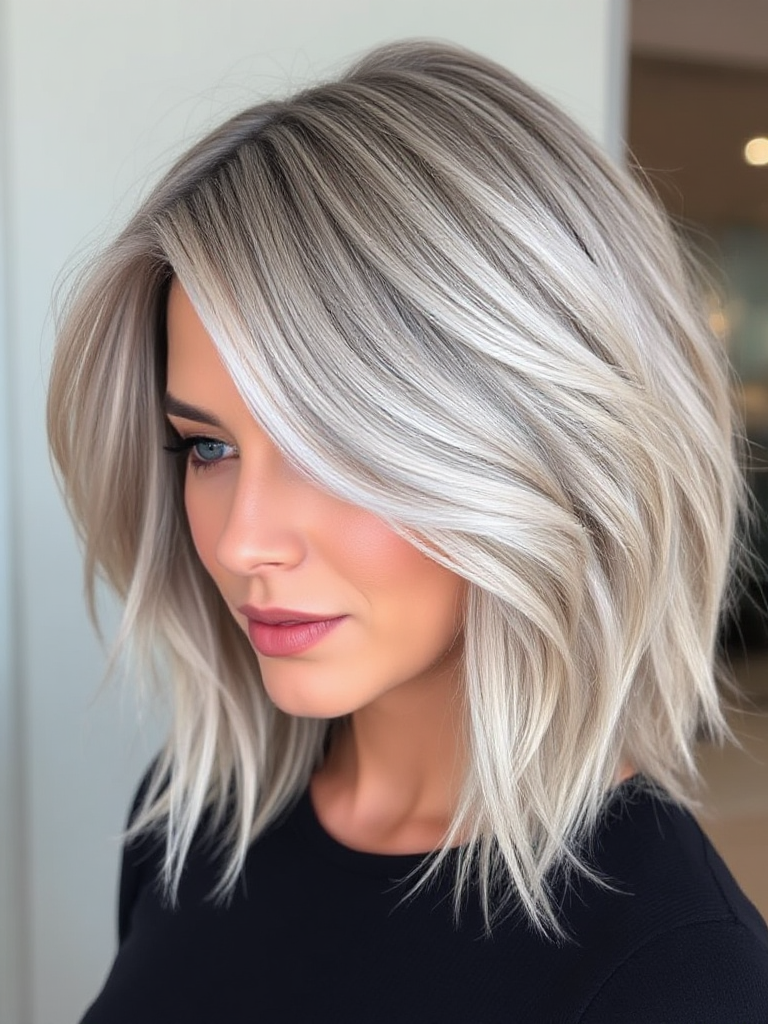 Ash Blonde Hair with Highlights
