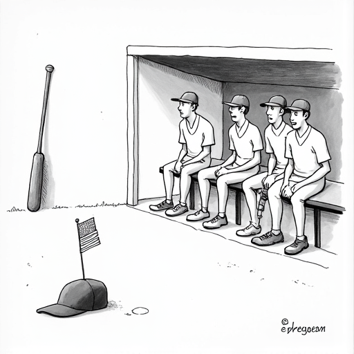 Red Sox Players Surprised by Devers Trade single-panel cartoon