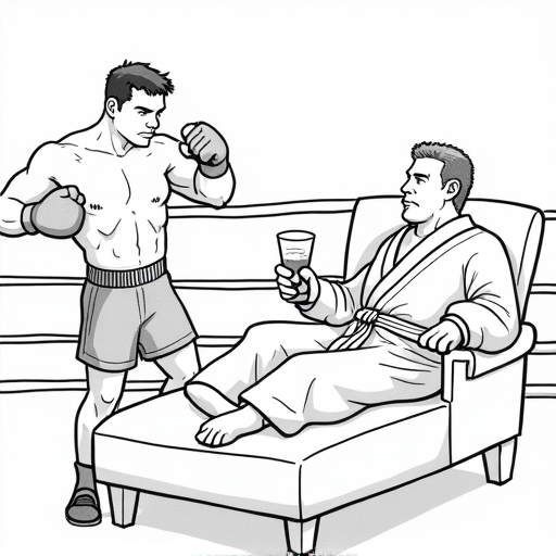 Jake Paul defeats Julio Cesar Chavez Jr. by unanimous decision single-panel cartoon