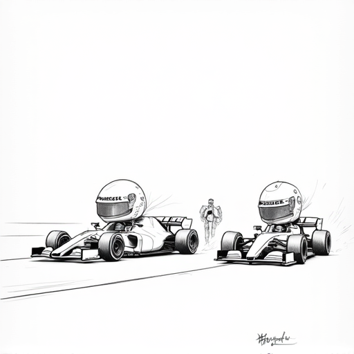 George Russell Leads Verstappen in Austrian GP Practice single-panel cartoon