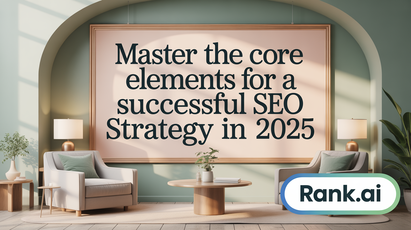 Master the Core Elements for a Sustainable SEO Strategy in 2025