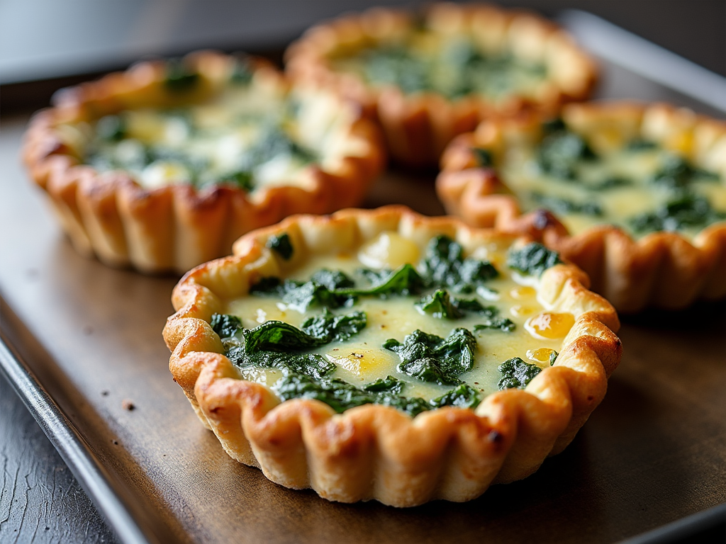 Spinach Ricotta Tart Process