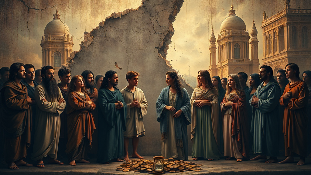 부동산 시장의 위험을 상징적으로 표현한 이미지