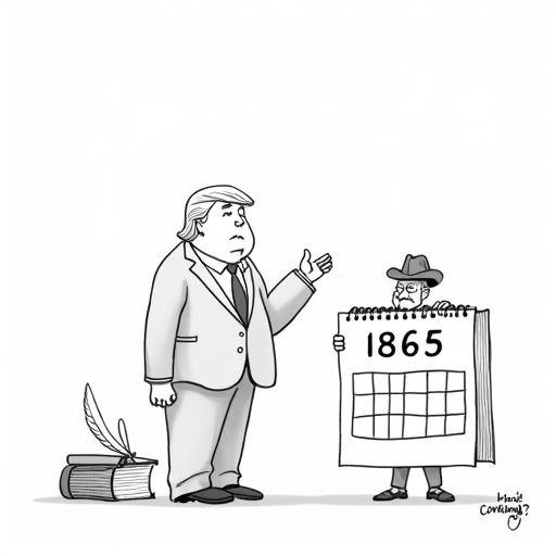 Trump's Juneteenth Recognition During Presidency single-panel cartoon