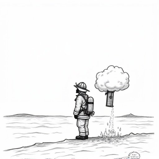 Canyon Fire Near Lake Piru Now 28% Contained single-panel cartoon