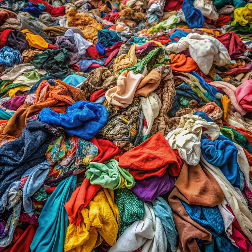 Vibrant Textile Waste Art: Embrace Recycling