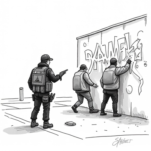 Federal Agents Deployed in D.C. Following Trump's Crime Crackdown single-panel cartoon
