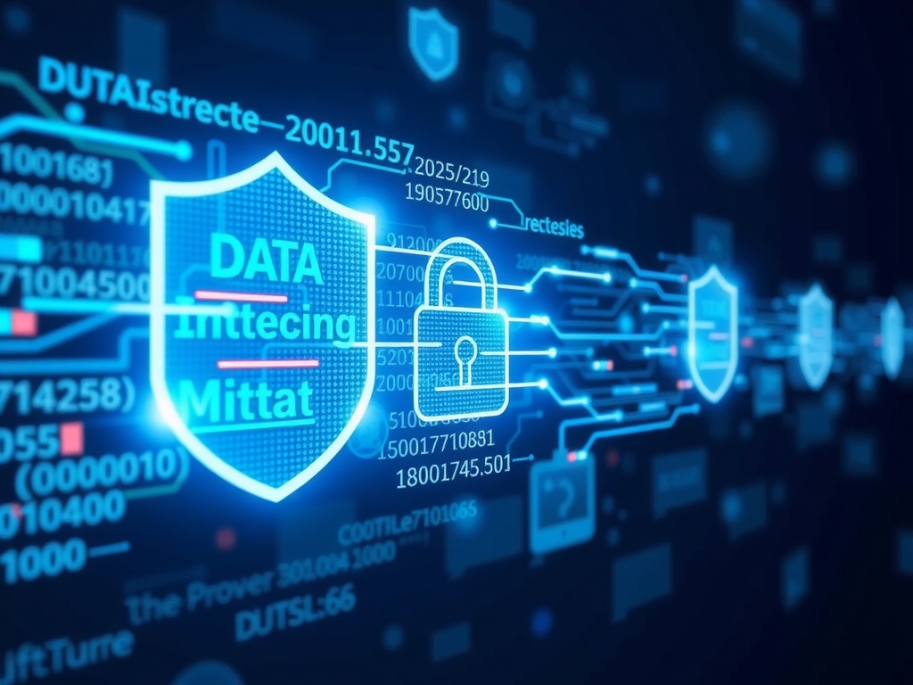 جریان امن داده‌های دیجیتال، نمادی از حفظ حریم خصوصی داده‌ها با داده‌های مصنوعی