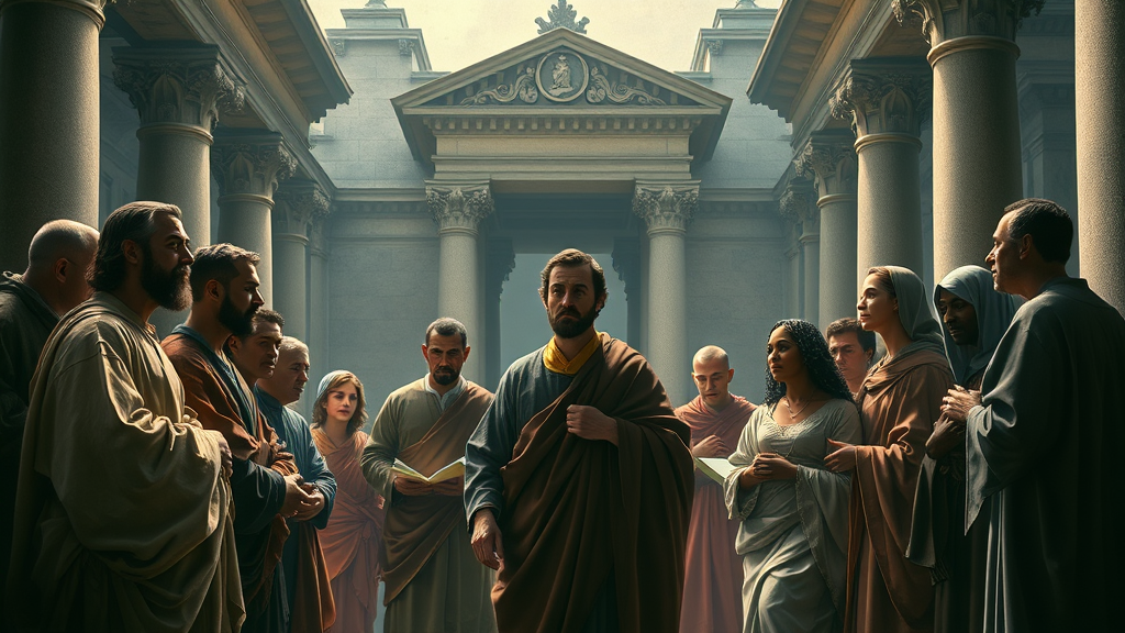 다양성을 나타내는 종교적 장면