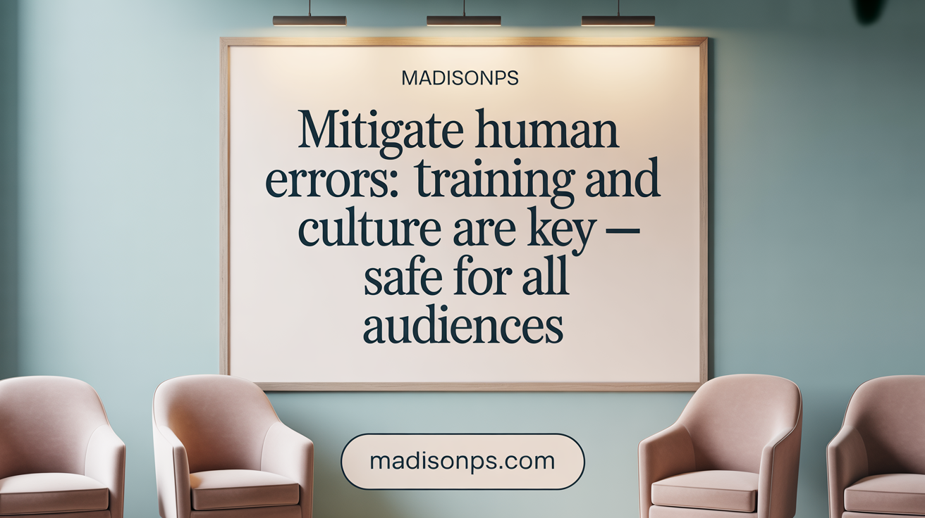 Mitigate Human Errors: Training and Culture Are Key