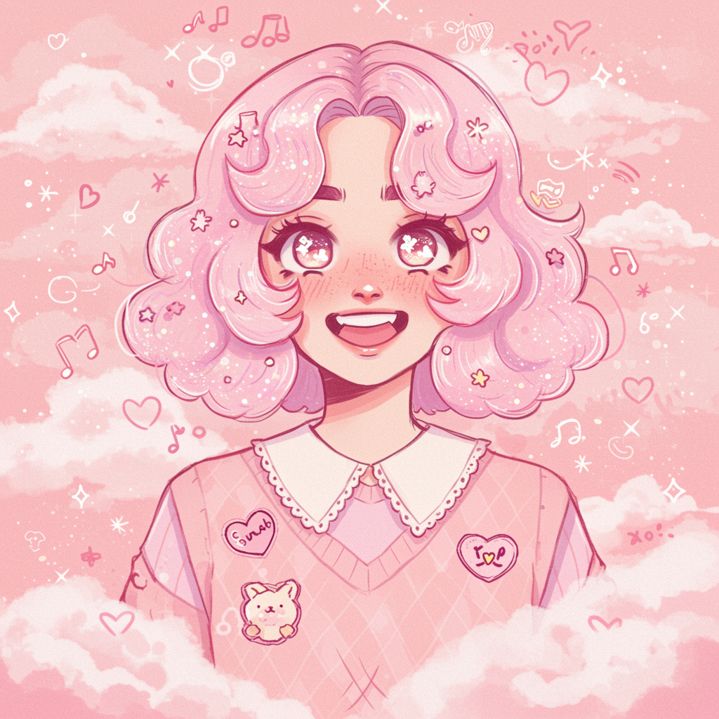 pink preppy pfp