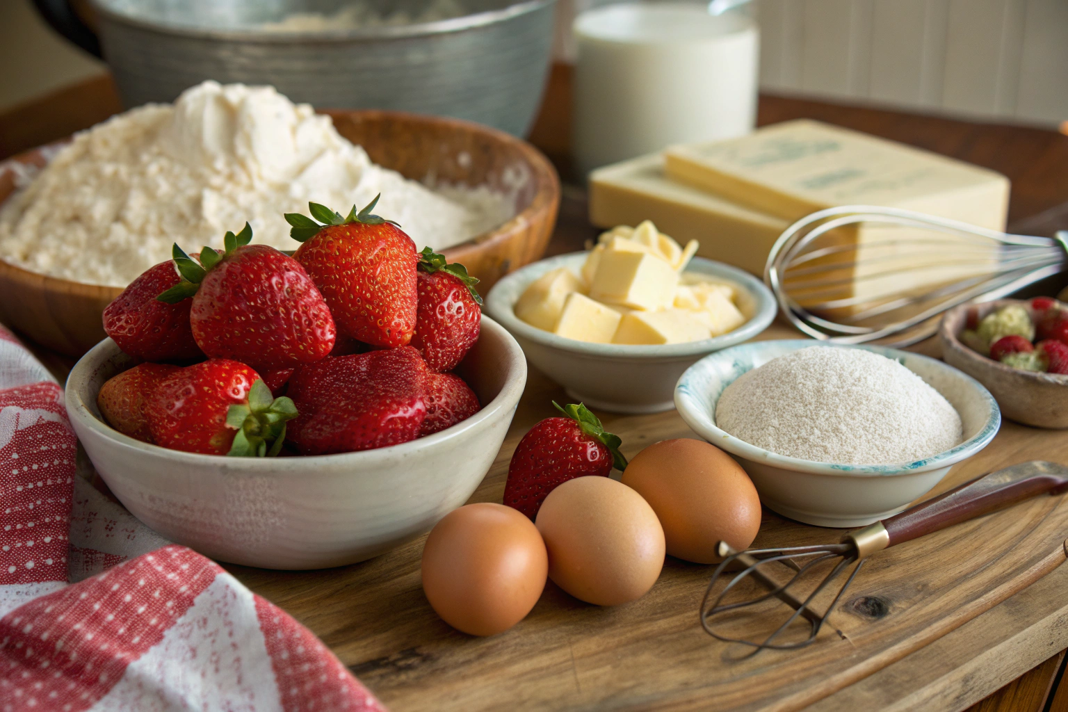Fresh Strawberry Cake All Natural ngredients