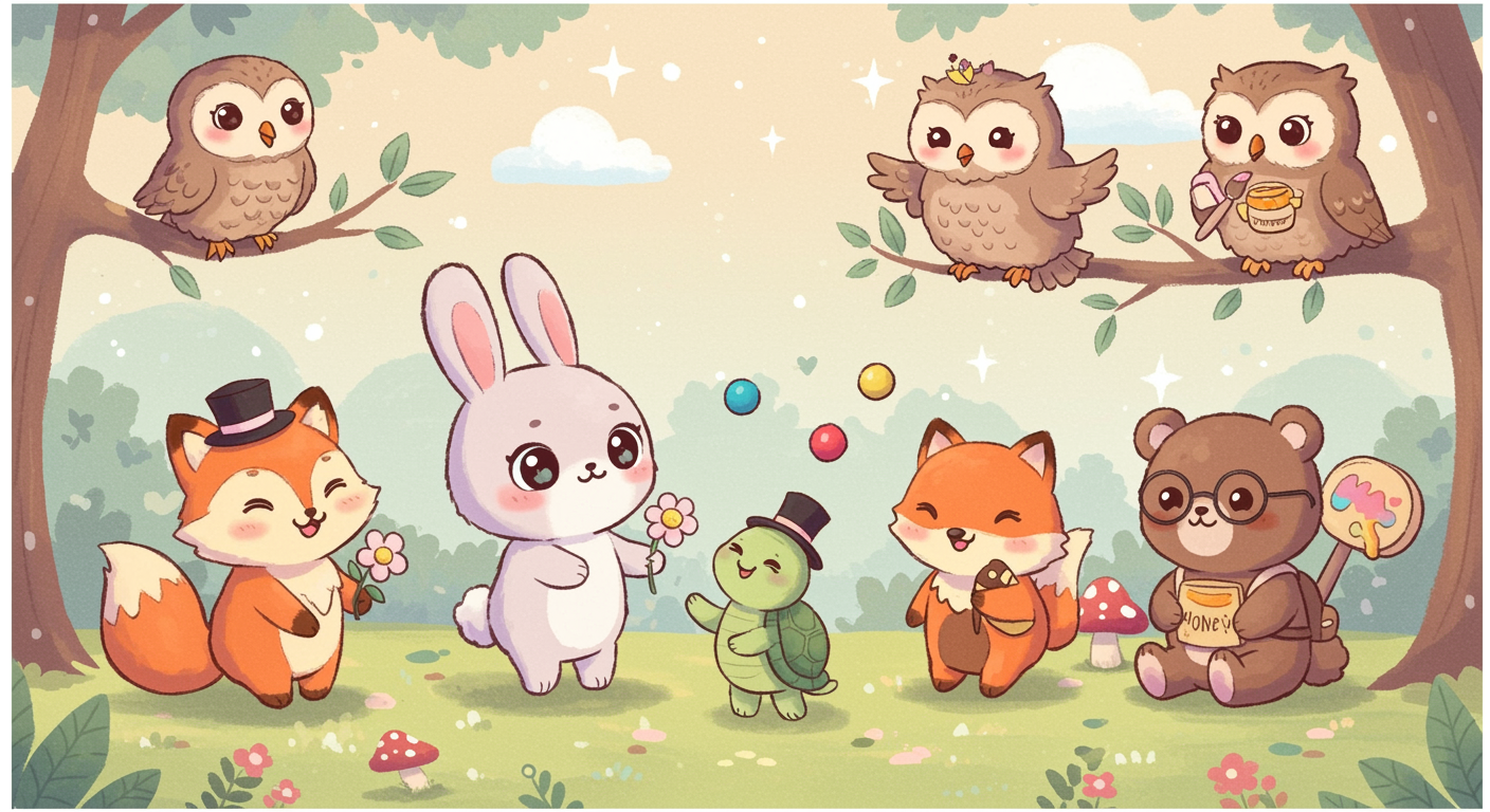 cute cartoon animals