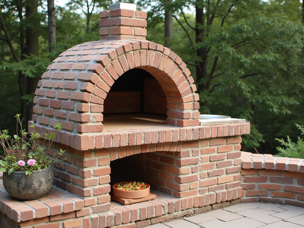 Damaged brick oven