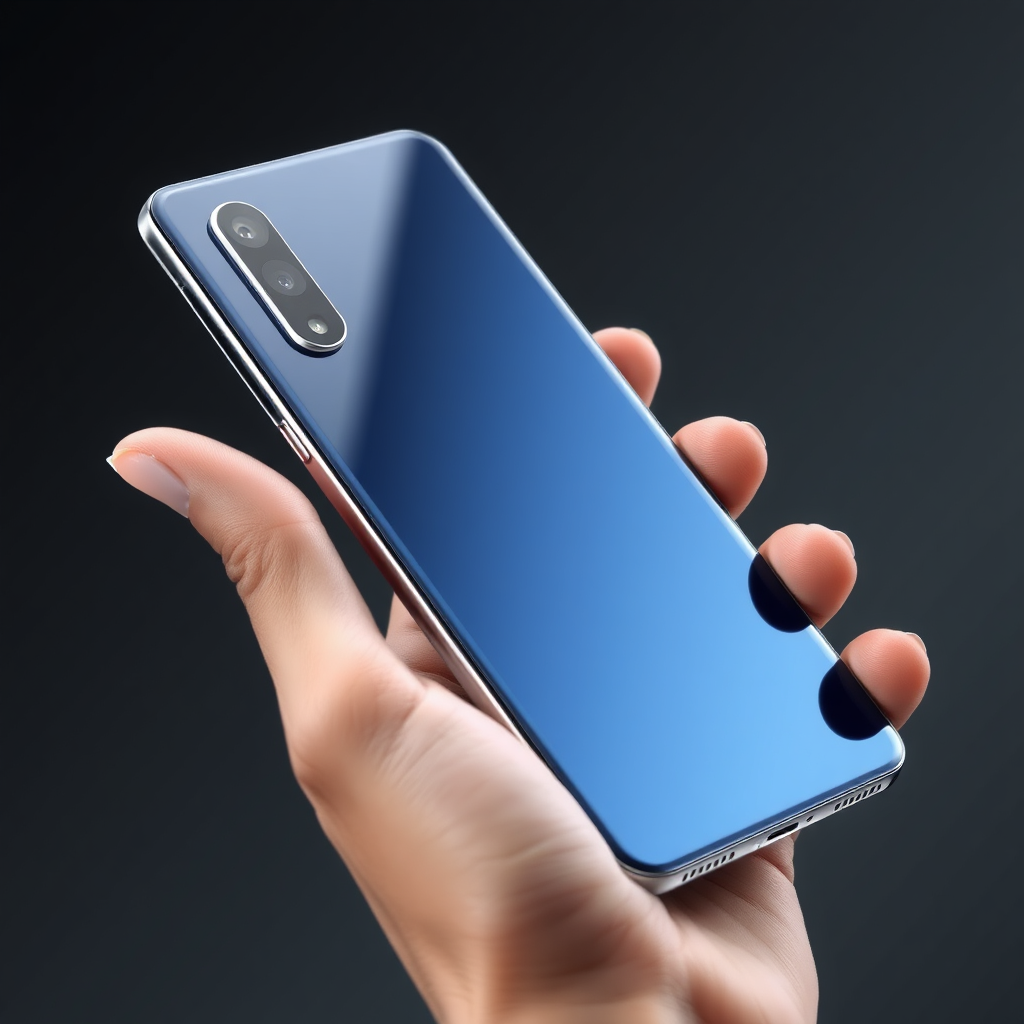 تصویری از یک گوشی هوشمند مدرن در دست که طراحی و کیفیت ساخت بالای آن را نشان می دهد، نقد و بررسی گوشی‌های هوشمند