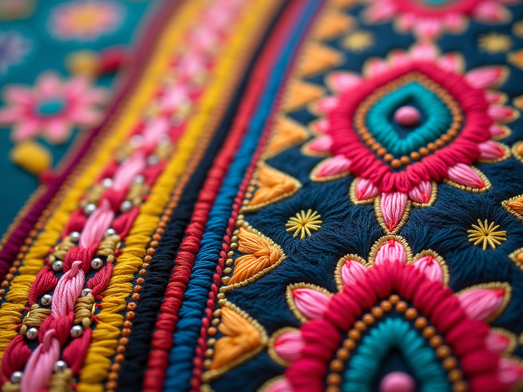 Hand-Blocked Silk Scarf