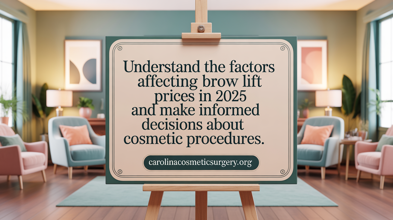 Understand the factors affecting brow lift prices in 2025 and make informed decisions.