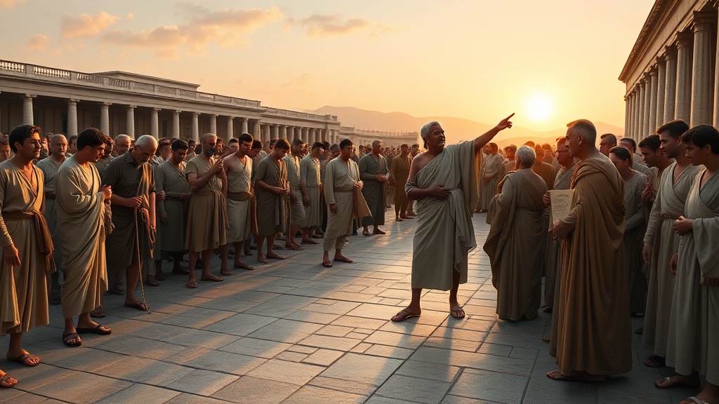 고전적 풍경의 출발 준비 장면