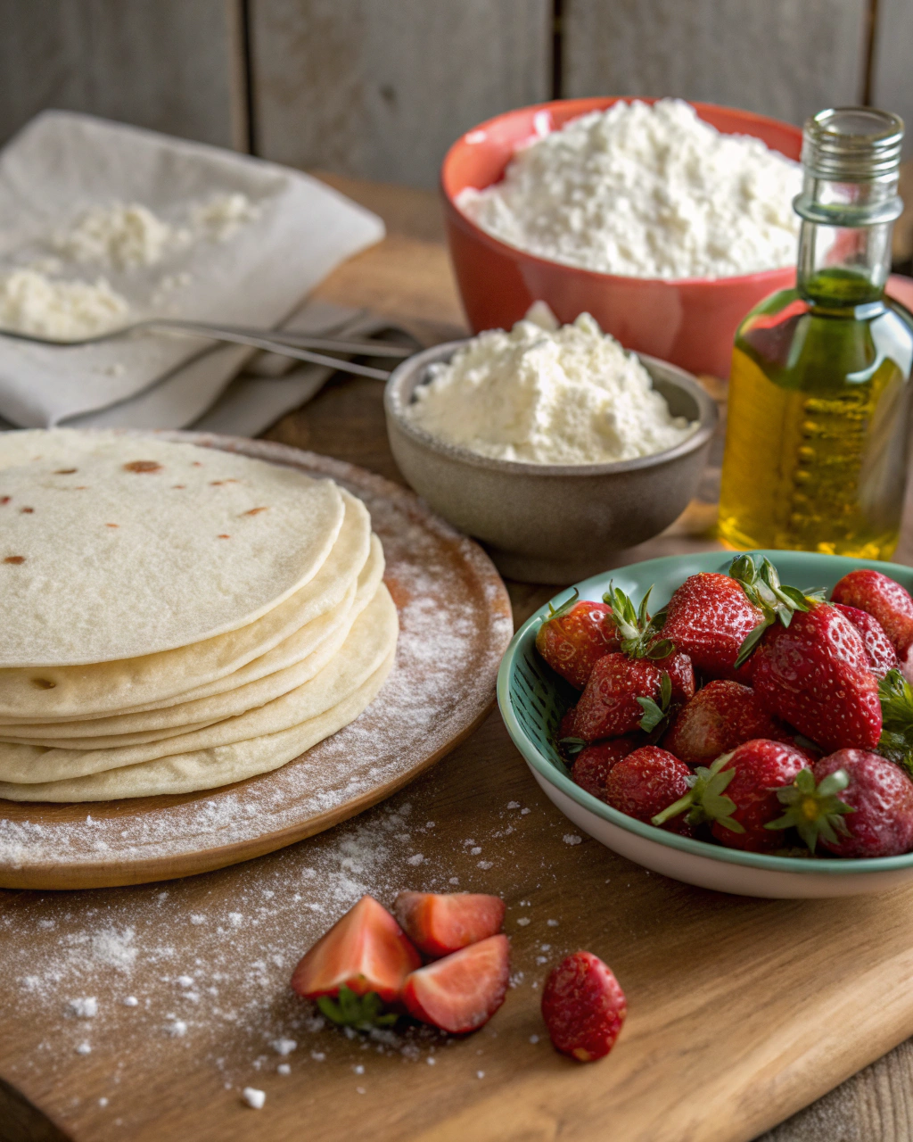 Strawberry Cheesecake Chimichangas Ingredients